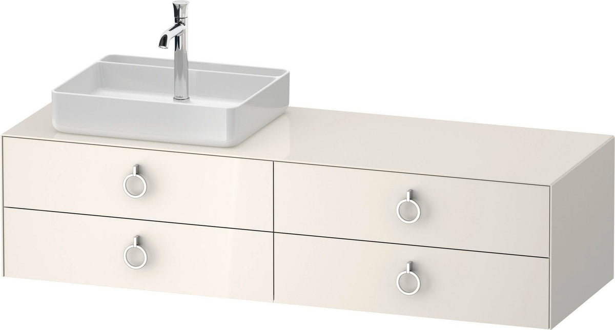 Duravit White Tulip Waschtischunterbau 1600 mm Nussbaum Links von Philippe Starck