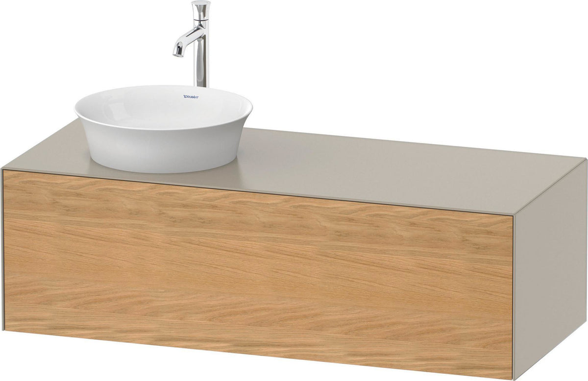 DURAVIT White Tulip Waschtischunterbau 1300 mm graphit seidenmatt mit LED-Innenbeleuchtung und Tip-On-Technik