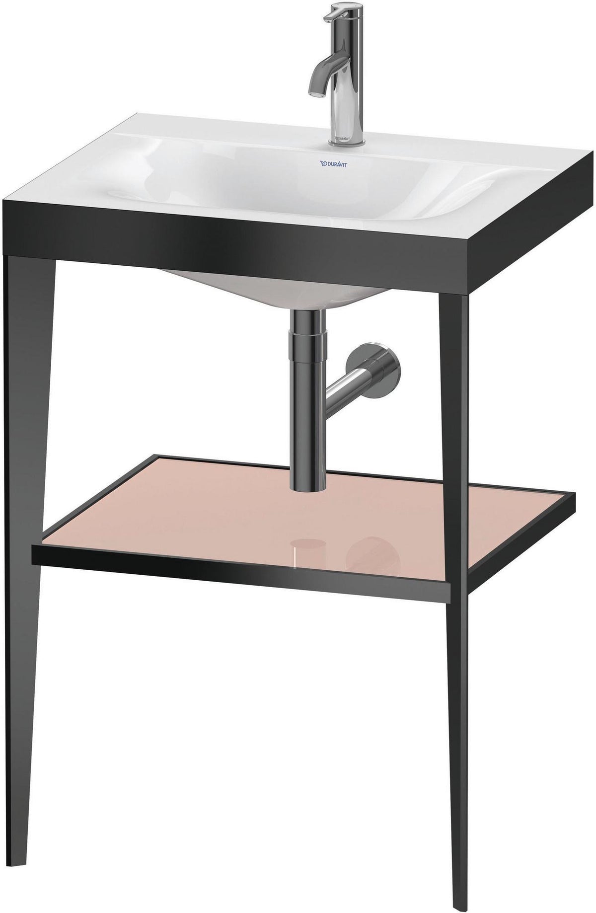 DURAVIT XViu c-bonded Waschtischset 600 mm champagner matt apricot pearl