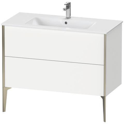 Duravit Waschtischunterbau XVIU 1010x834x480mm 2 Auszüge Nussbaum Mitte