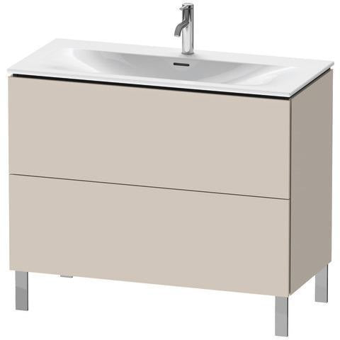 Duravit Waschtischunterbau L-Cube 704x1020x481 mm weiß matt – 2 Auszüge, Tip-On, für Viu