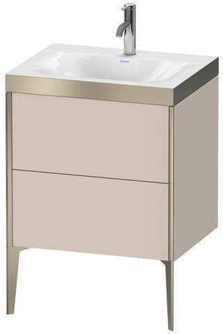 Duravit Möbelwaschtischset XVIU 600x480mm Cha ma / ta s-matt Ra 83 o HL – Viu Waschtisch mit Unterbau