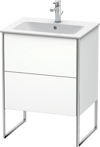 Duravit XSQUARE Waschtischunterbau 610 mm mit Auszug und Fußgestell – s-matt ES Ahorn