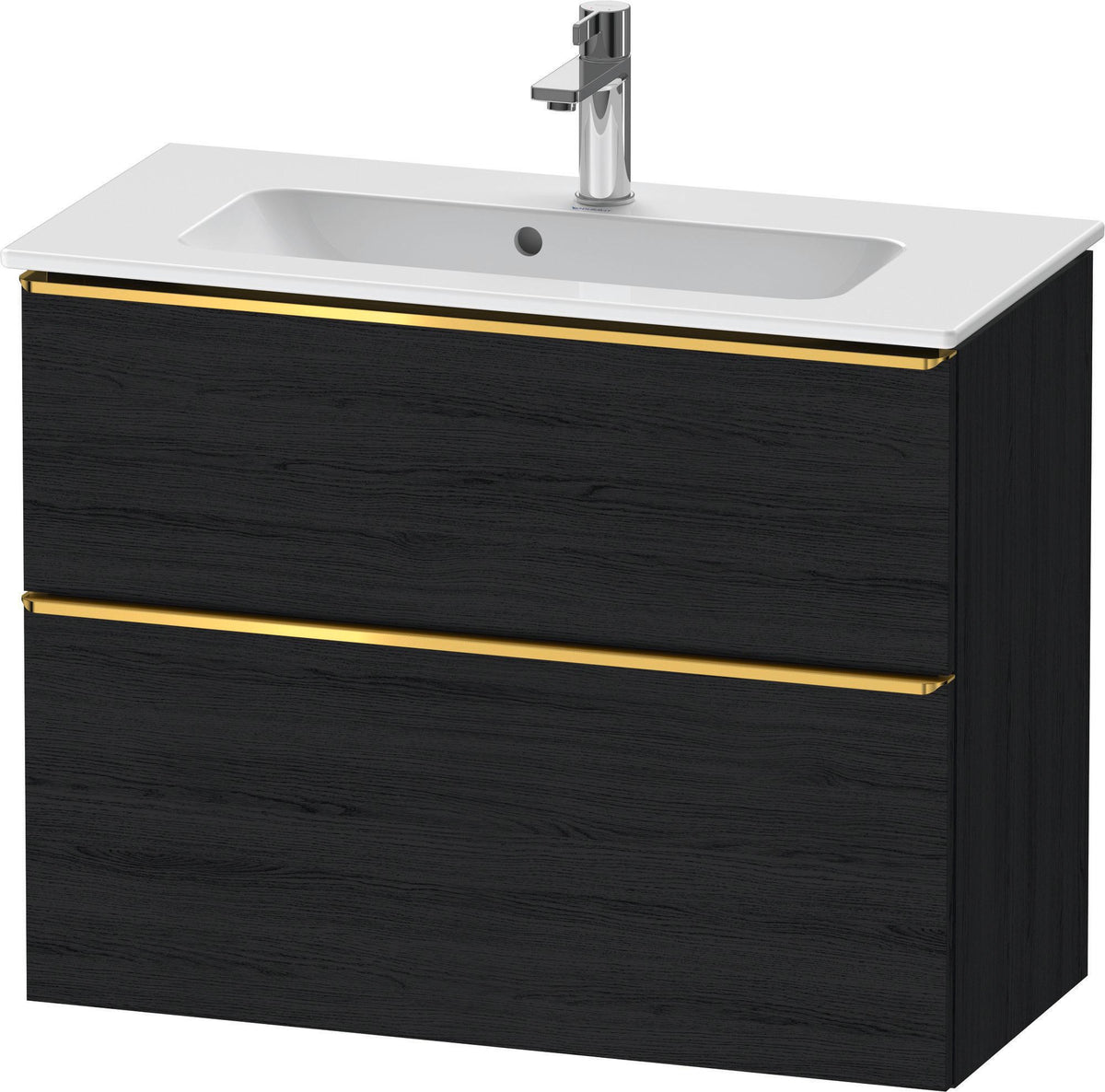 DURAVIT D-Neo Waschtischunterbau 810 mm Eiche Schwarz Bronze, wandhängend, 1 Auszug