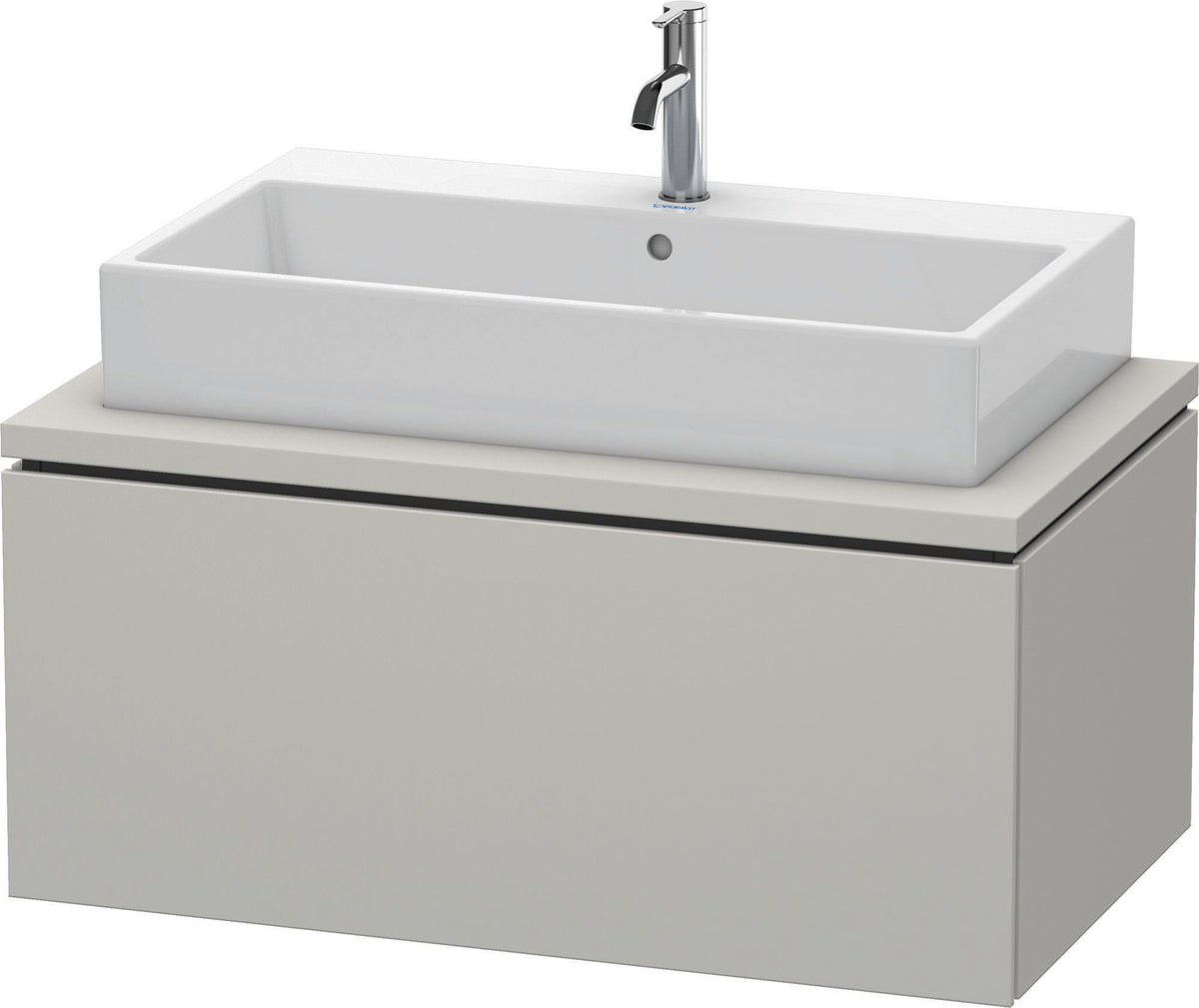 DURAVIT L-Cube Waschtischunterbau 920 mm betongrau matt mit 1 Auszug und Tip-on-Technik