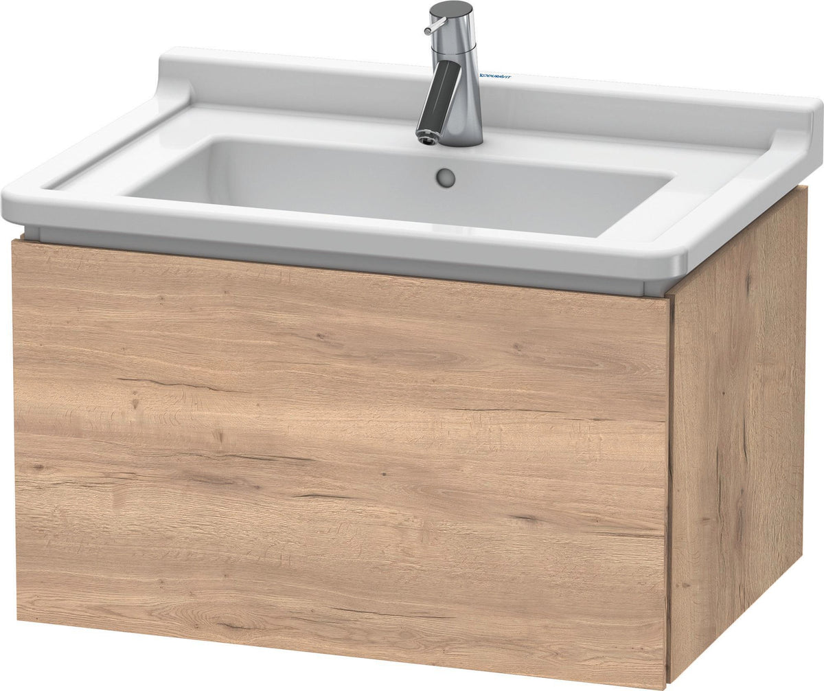Duravit L-Cube Waschtischunterbau 670 mm taupe matt – Wandhängend mit Tip-On-Auszug