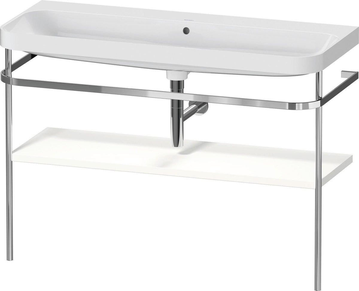 Duravit Happy D.2 c-shaped Waschtischset 1175 mm mit Metallkonsole und Waschschüssel