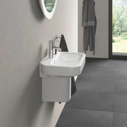DURAVIT Halbsäule Happy D.2 für 070950, weiß WonderGliss – 280 x 180 x 280 mm, schmutzabweisend