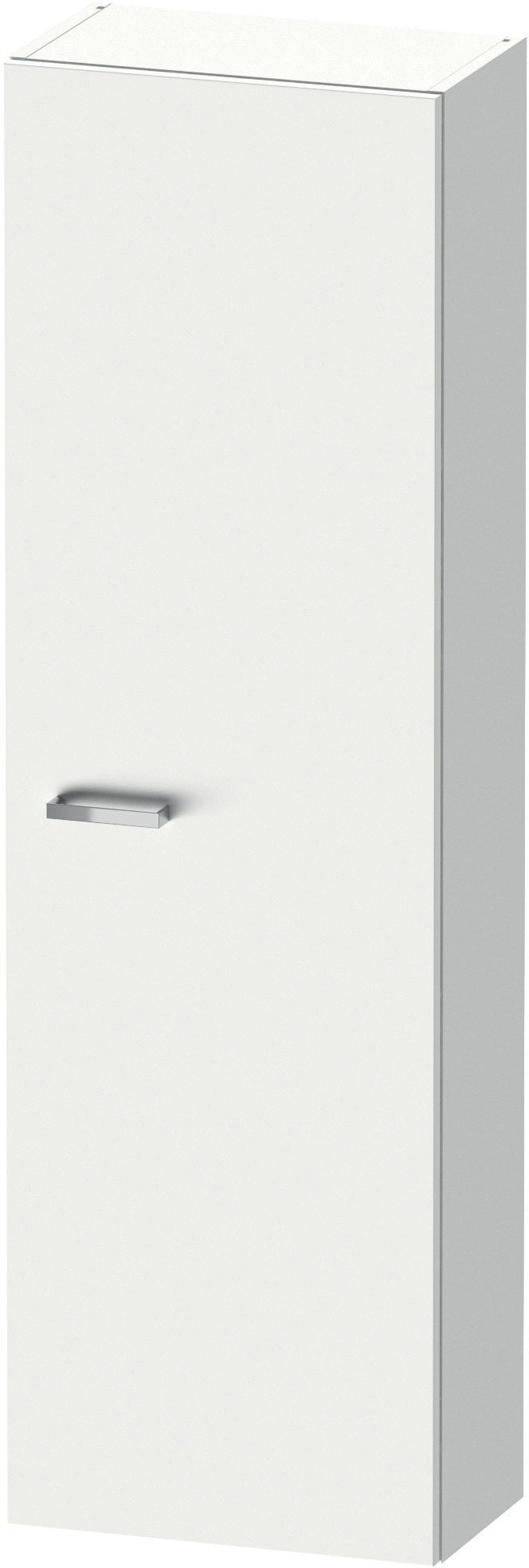 DURAVIT XBase Halbhochschrank 400 mm weiß matt, Anschlag links, mit Soft-Close und 4 Glasböden