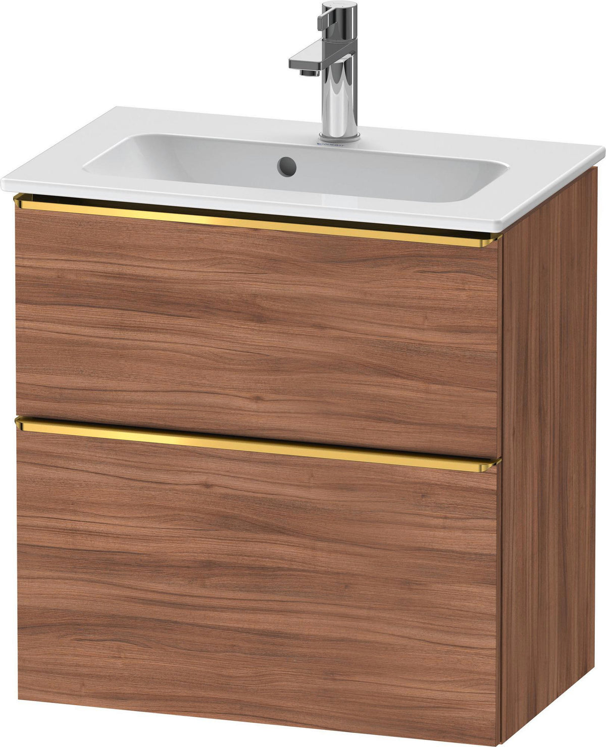 Duravit D-Neo Waschtischunterbau 610 mm betongrau matt mit Soft-Close und Bronze-Griff