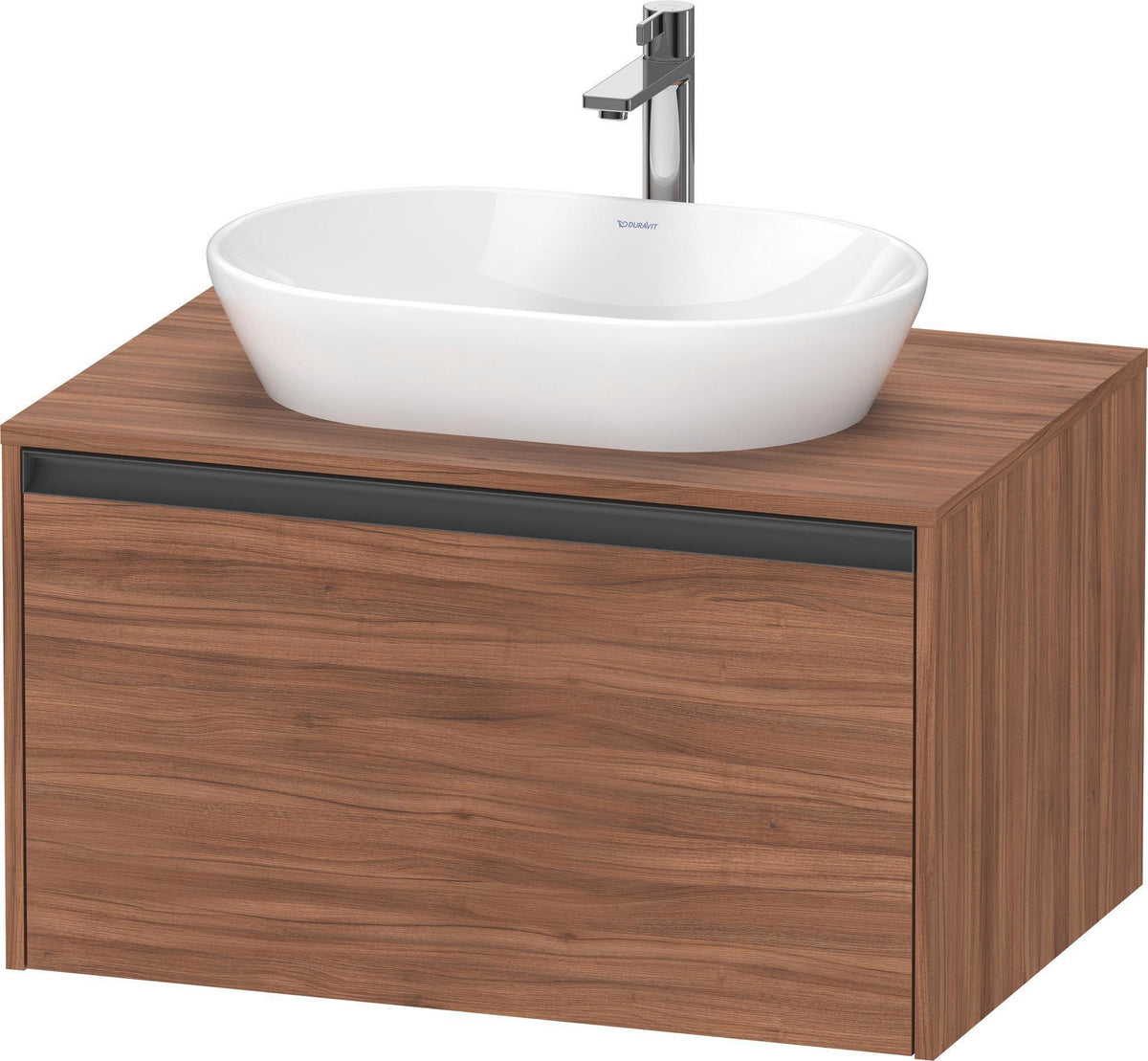 DURAVIT Ketho.2 Konsolen-Waschtischunterbau 800 mm betongrau matt mit 1 Auszug