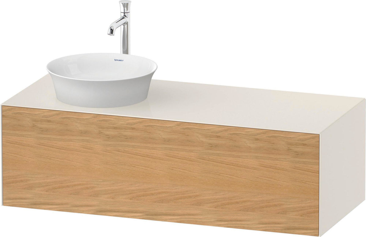 DURAVIT White Tulip Konsolenwaschtischunterbau 1300 mm Nussbaum Taupe mit 1 Auszug