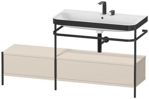 Duravit Waschtischset Happy D.2 Plus 1600x490mm Taupe Supermatt – Einrichtungssystem Nussbaum rechts