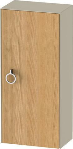 DURAVIT White Tulip Halbhochschrank 400 mm, Tür links, Nussbaum/Taupe, Soft-Close