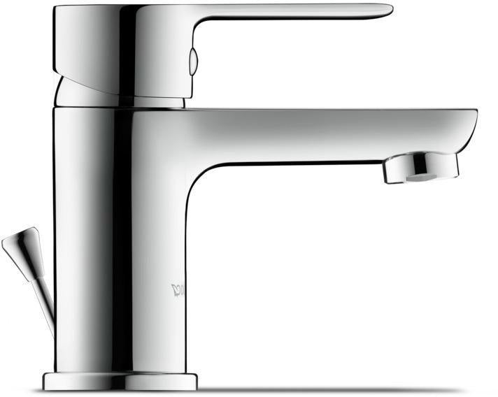 DURAVIT A.1 Einhebel-Waschtischmischer mit Zugstange, Chrom – 95 mm Ausladung, Keramikmischsystem