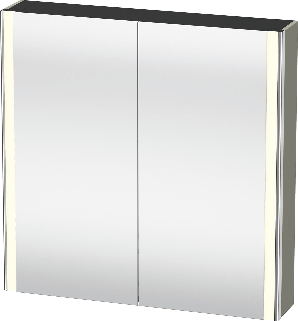 Duravit XSquare Spiegelschrank 800 mm mit LED-Beleuchtung, 2 Schwingtüren & Soft-Close