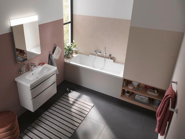 DURAVIT D-Code Glashalter mit Glas links in Chrom – Wandmontage, verchromt, inkl. Befestigungsmaterial
