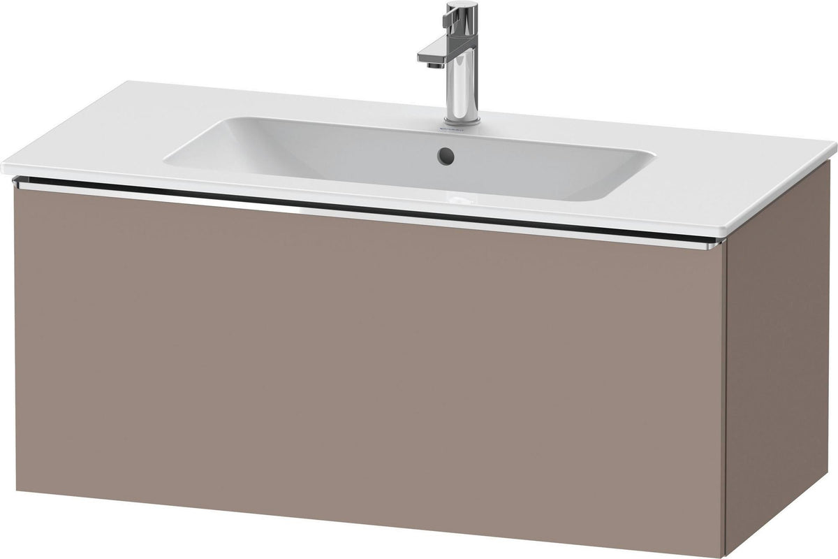 Duravit D-Neo Waschtischunterbau 1010 mm, 1 Auszug, Weiß Matt, Griff Bronze Gebürstet, Wandhängend