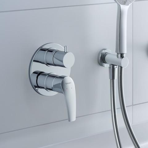 DURAVIT Wandanschlussbogen 55x102 mm rund in Gold poliert – Brausen und Zubehör