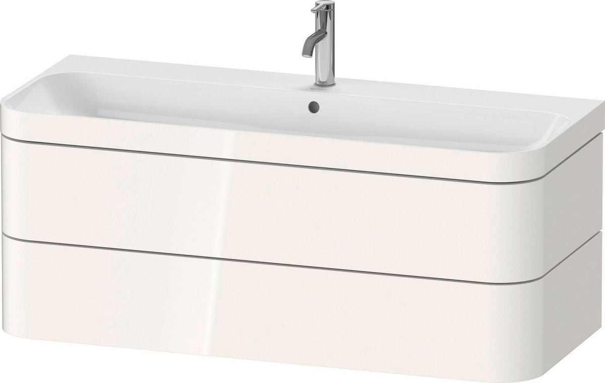 Duravit Happy D.2 c-bonded Waschtischset 1175 mm wandhängend mit 2 Schubkästen und Tip-on Technik
