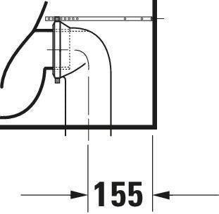 Duravit No.1 Stand-WC Kombi, weiß, 650 mm, spülrandlos, Tiefspüler, Abgang waagerecht