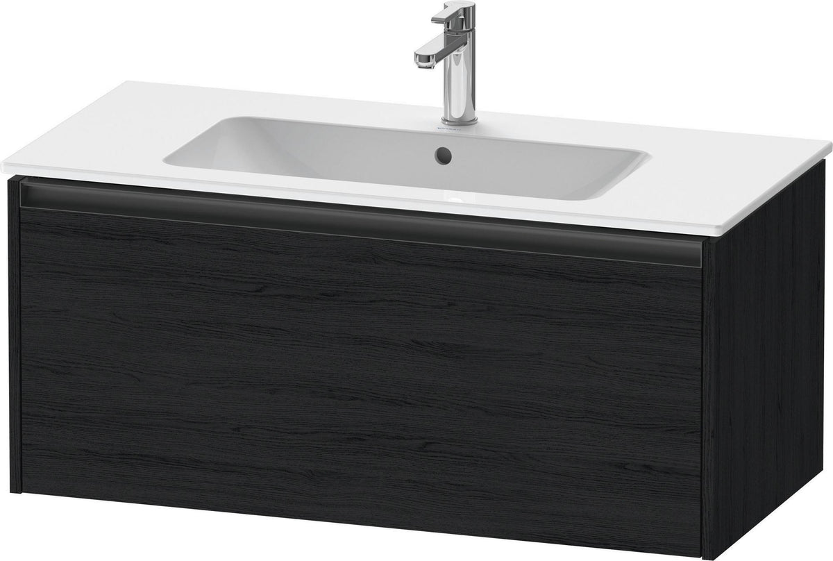 Duravit Ketho.2 Waschtischunterbau 1010 mm betongrau matt – wandhängend, 1 Auszug, Soft-Close