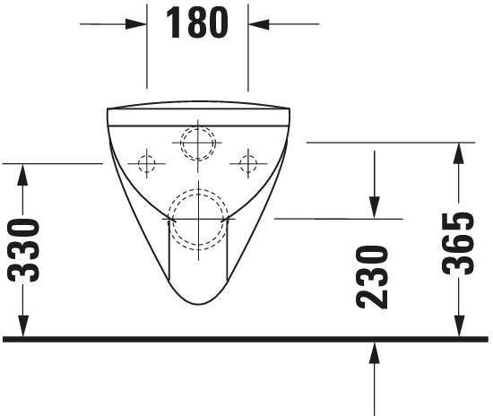 DURAVIT Architec Wand-WC 700 mm Tiefspüler barrierefrei mit HygieneGlaze weiß