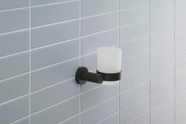 DURAVIT D-Code Glashalter Glas rechts Chrom – Wandmontage Zahnputzbecher mit Befestigungsmaterial
