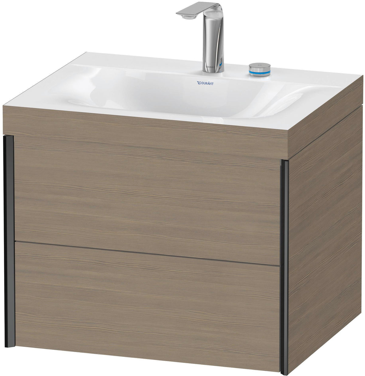 DURAVIT XViu Waschtischunterbauset 600 mm Eiche mit 2 Schubkästen und c-bonded Technologie
