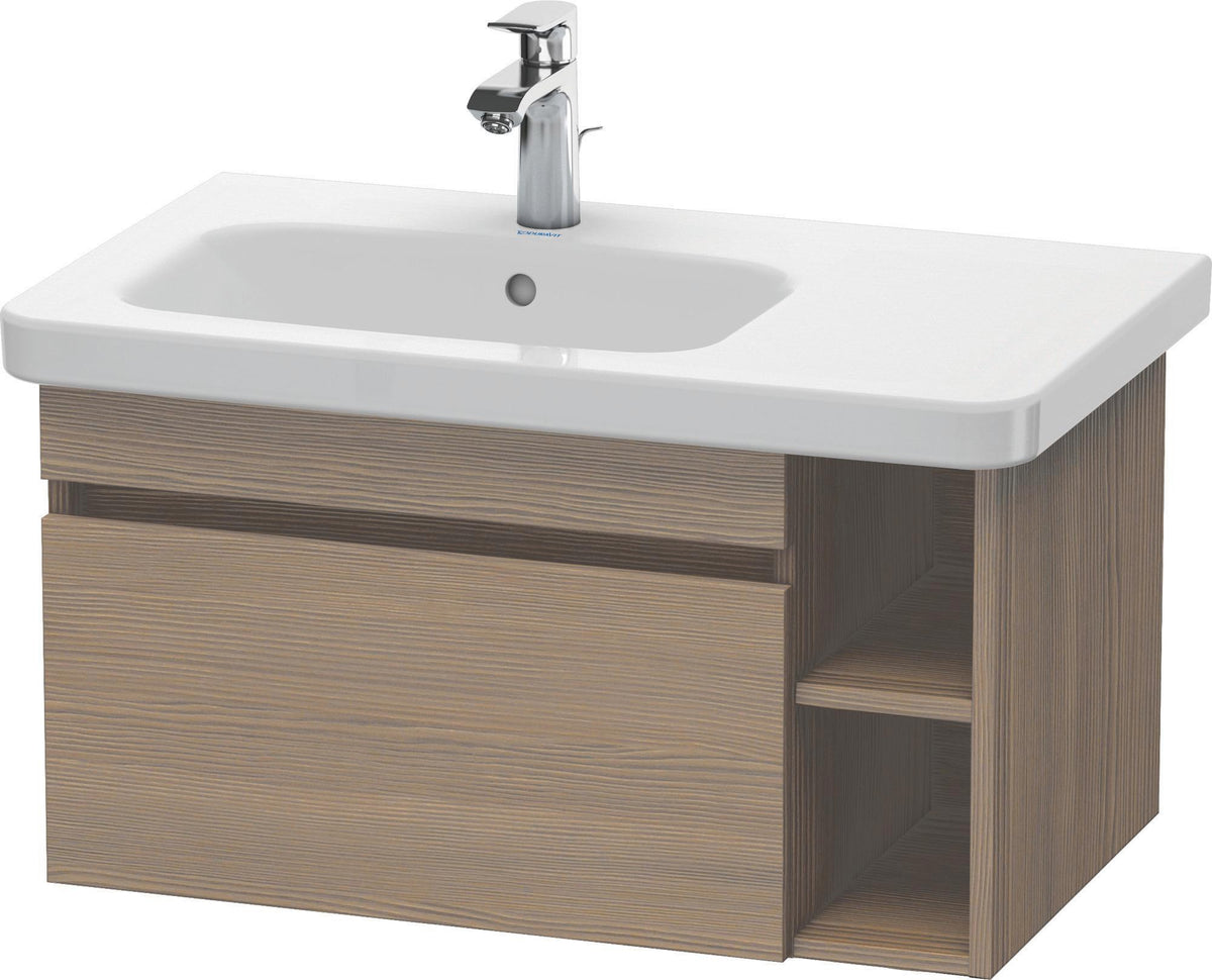 DURAVIT DuraStyle Waschtischunterbau 730 mm Eiche Terra/Weiß Matt mit Auszug und offenen Fächern