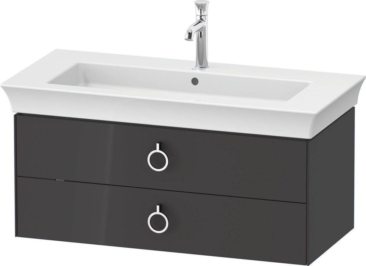 DURAVIT Waschtischunterbau White Tulip wandhängend 984 mm mit 2 Schubkästen, weiß seidenmatt