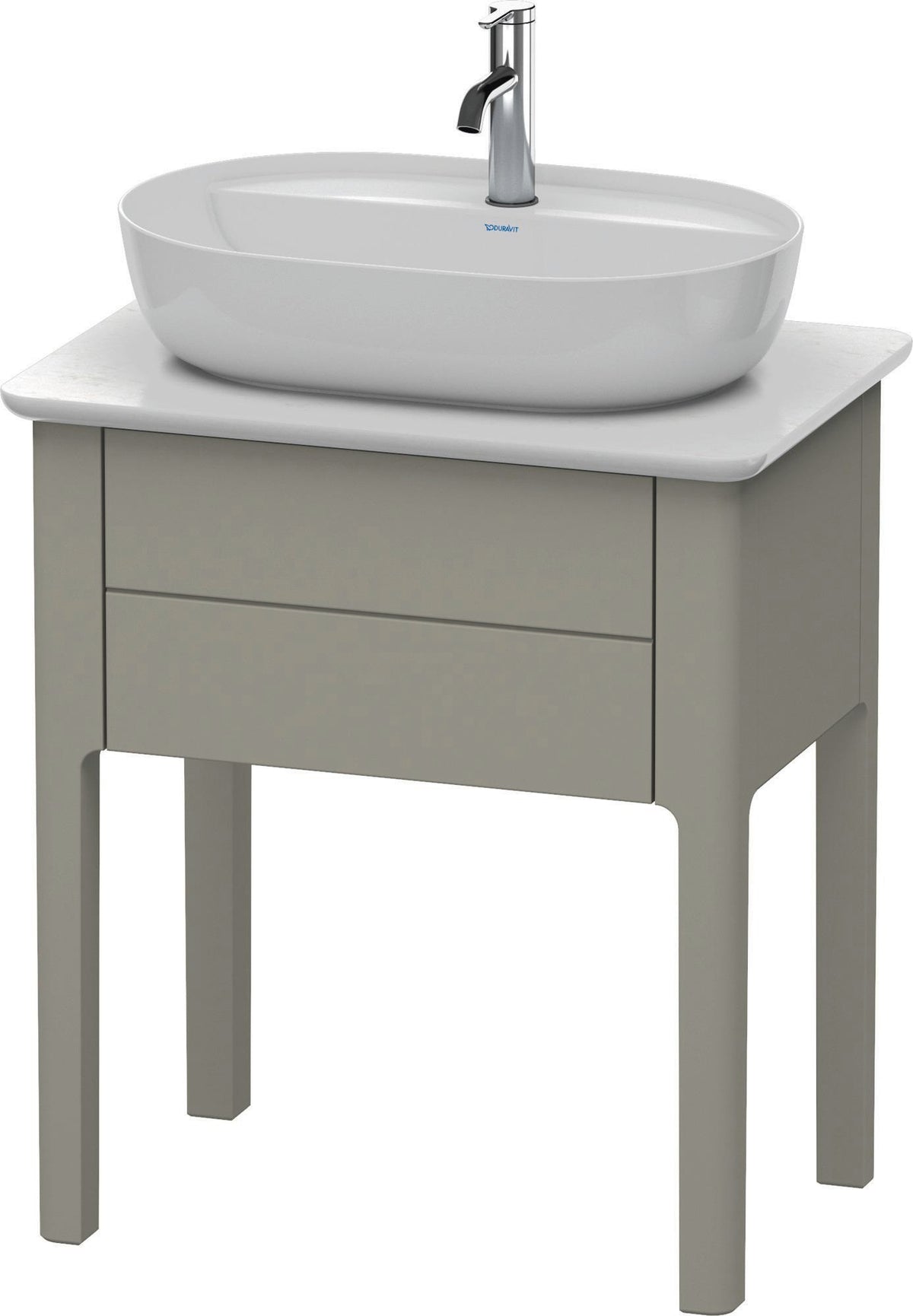 DURAVIT Luv Waschtischunterbau bodenstehend 638 mm Taupe Seidenmatt mit 1 Auszug