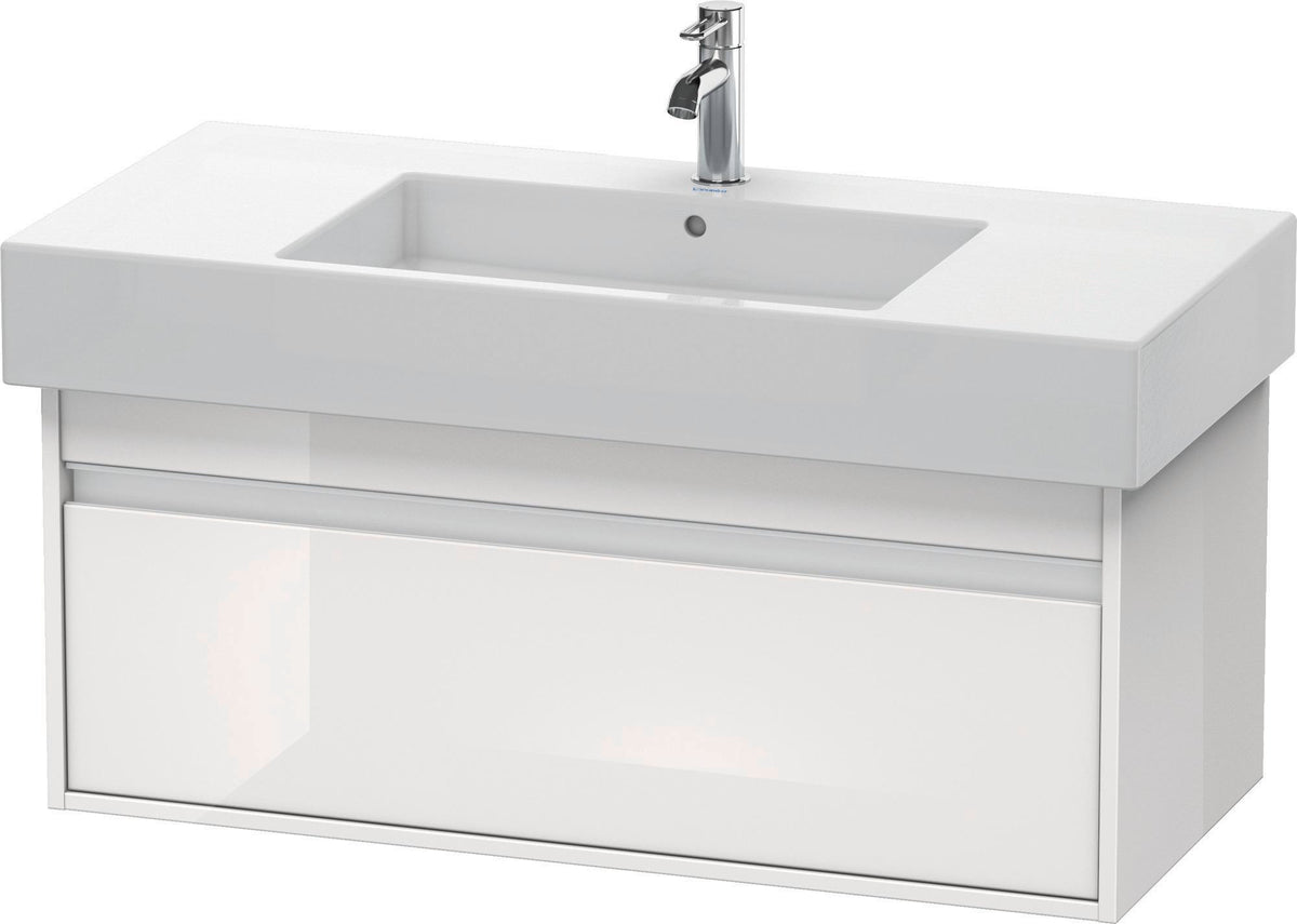 Duravit Ketho Waschtischunterbau wandhängend 1000 mm, 1 Auszug, Weiß Matt