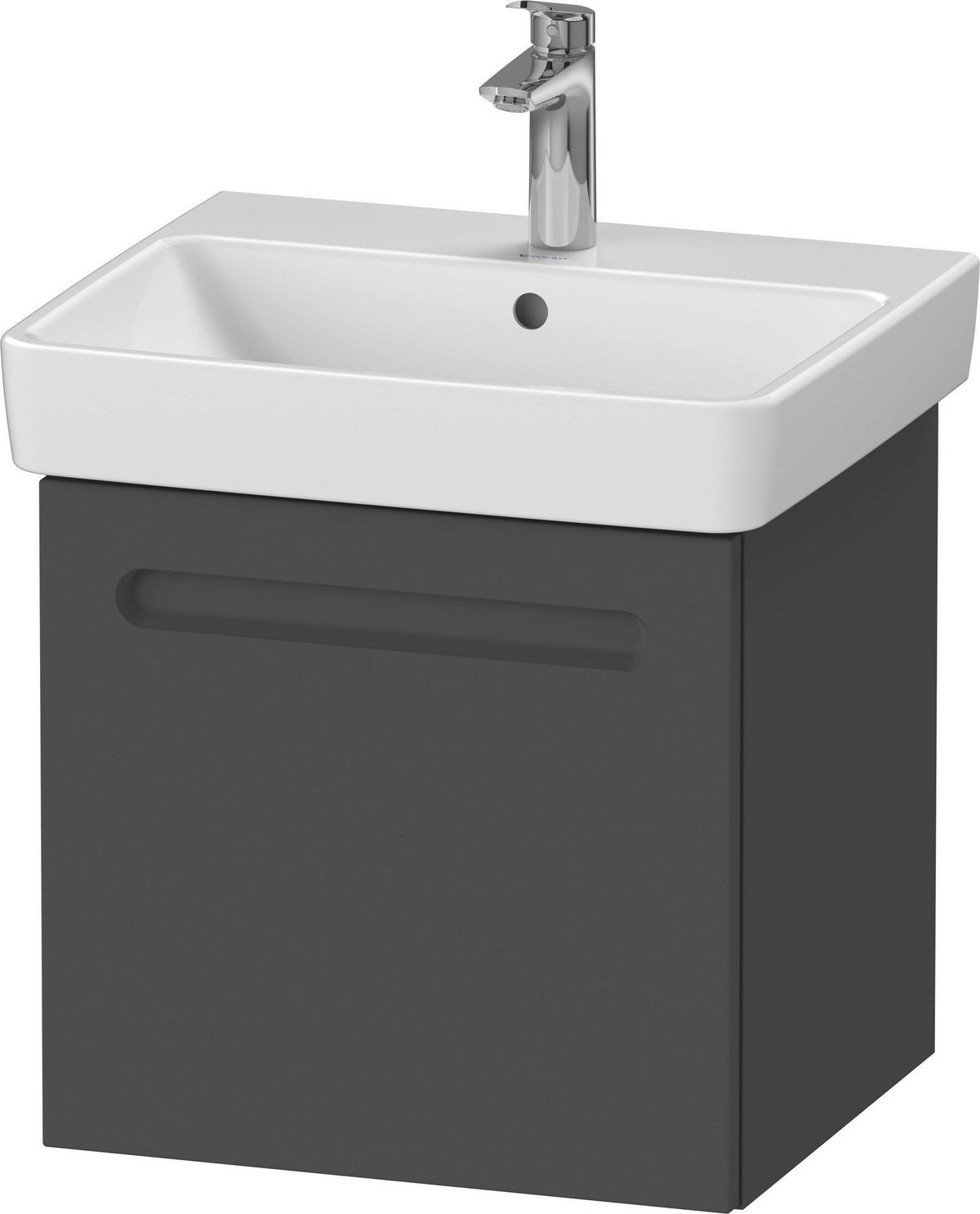 Duravit No.1 Waschtischunterbau wandhängend 490 mm, 1 Auszug, Weiß Matt – mit Soft-Close