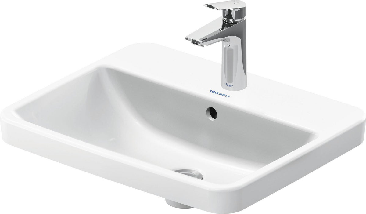 Duravit No.1 Einbauwaschtisch 550 mm weiß mit Überlauf und Hahnlochbank – Sanitärkeramik