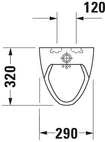 DURAVIT Urinal Neisse Universal – Weiß, 290 x 320 mm, für Laschenbefestigung