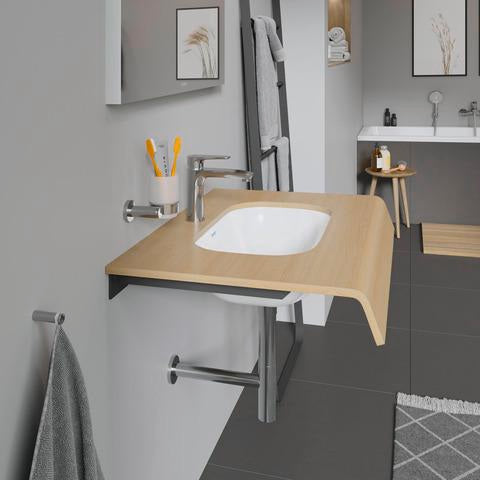 DURAVIT Konsolenträger Universal 420x90mm T-förmig – Stahl, grau, für Badmöbel