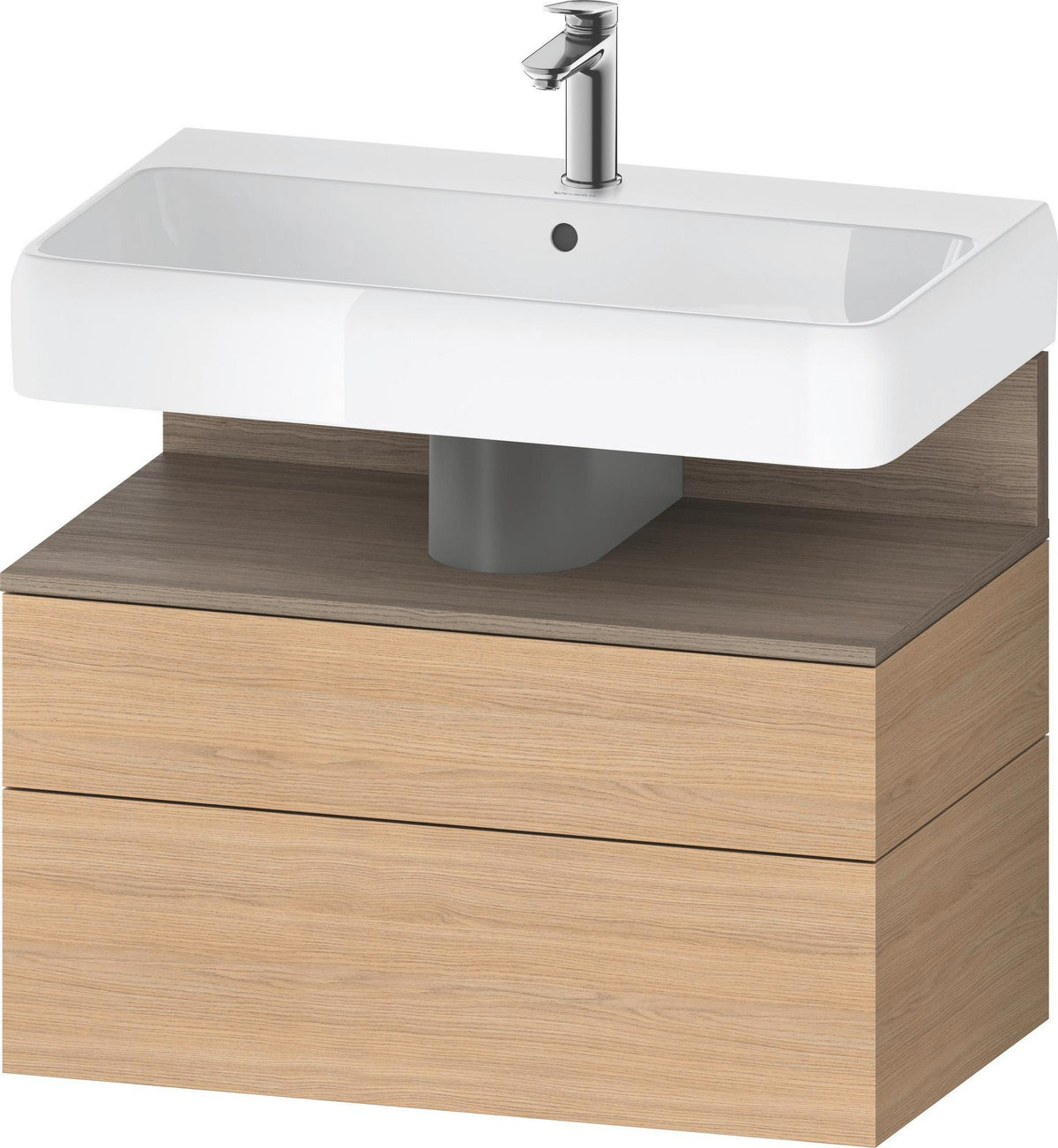 Duravit Qatego Waschtischunterbau 790 mm Weiß Hochglanz mit LED-Nischenbeleuchtung