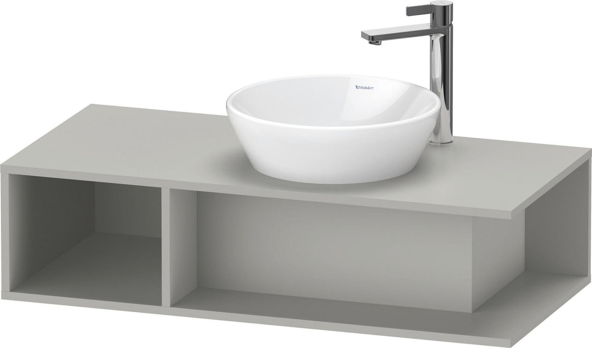 DURAVIT D-Neo Waschtischunterbau wandhängend 800 mm betongrau matt, Becken rechts, 1 offenes Fach