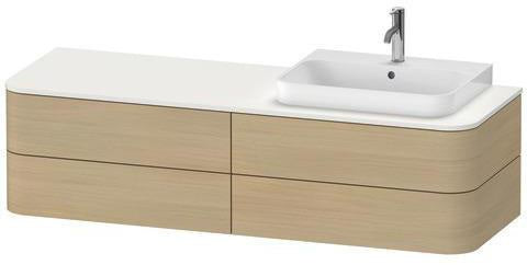 Duravit Waschtischunterbau Happy D.2 Plus 1600 mm taupe supermatt mit 4 Schubkästen