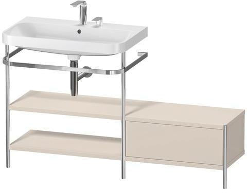 Duravit Happy D.2 Plus Waschtischunterbau 1400x490mm mit Metallkonsole supermatt