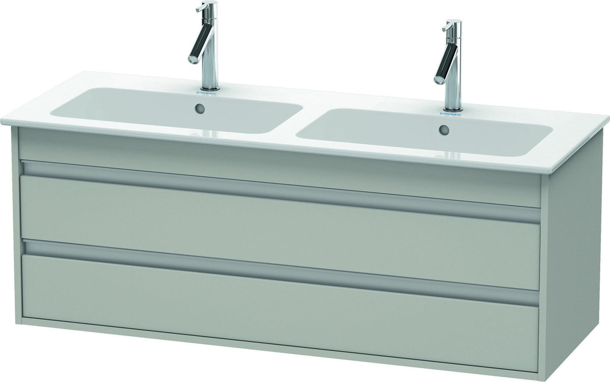 DURAVIT Ketho Waschtischunterbau 1270 mm betongrau matt mit 2 Schubkästen und Soft-Close