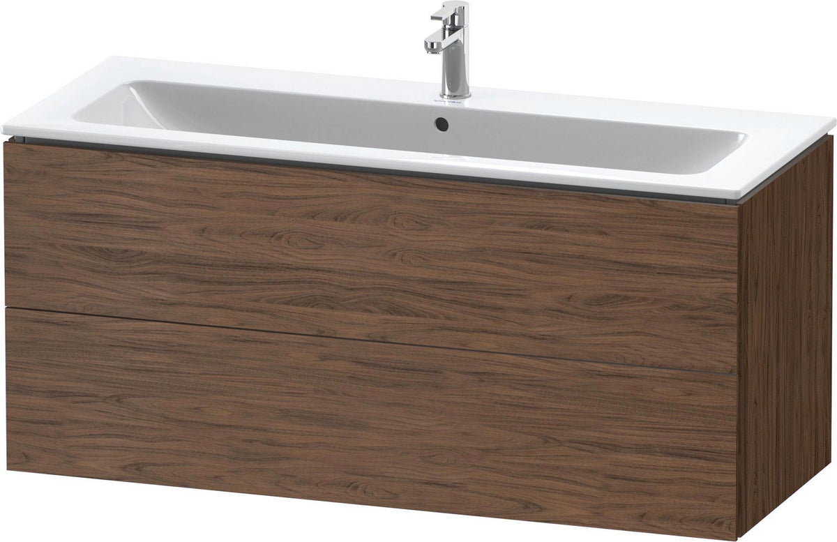 Duravit L-Cube Waschtischunterbau 1220 mm taupe matt mit 2 Schubkästen und Tip-On-Technik