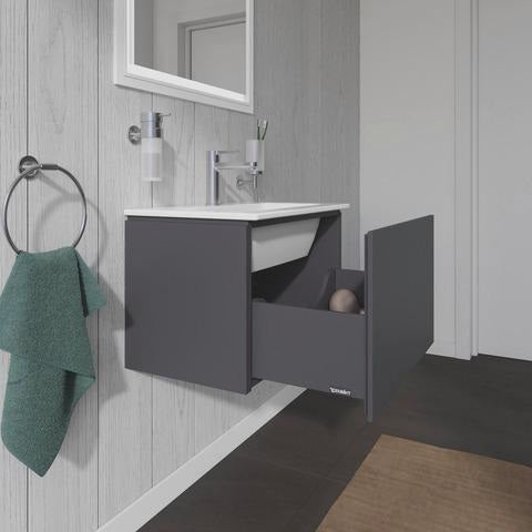 DURAVIT L-Cube Waschtischunterbau 620 mm, 1 Auszug, Weiß Matt, Wandmontage