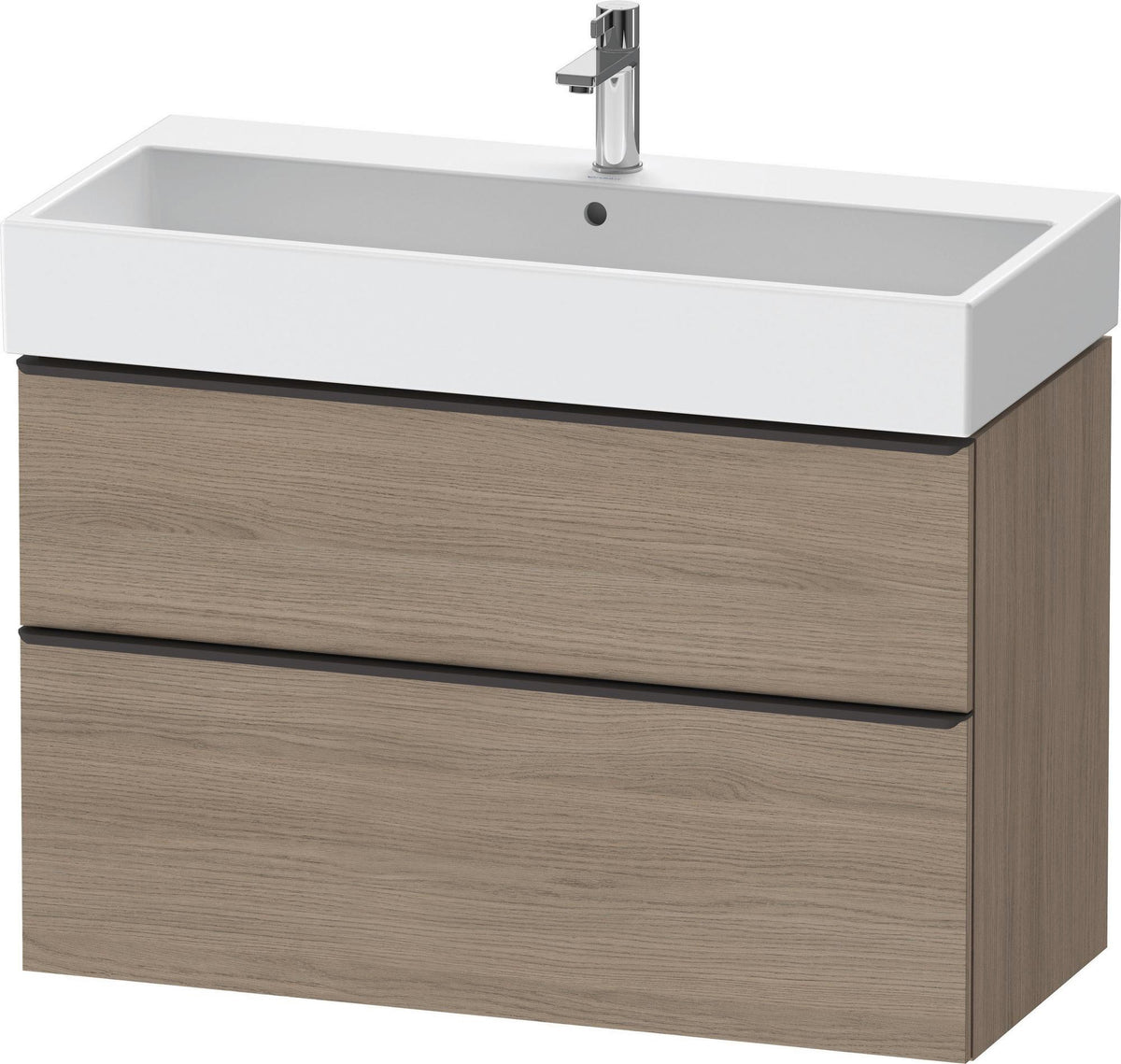 Duravit D-Neo Waschtischunterbau 984 mm Eiche Terra Matt mit Auszug und Soft-Close