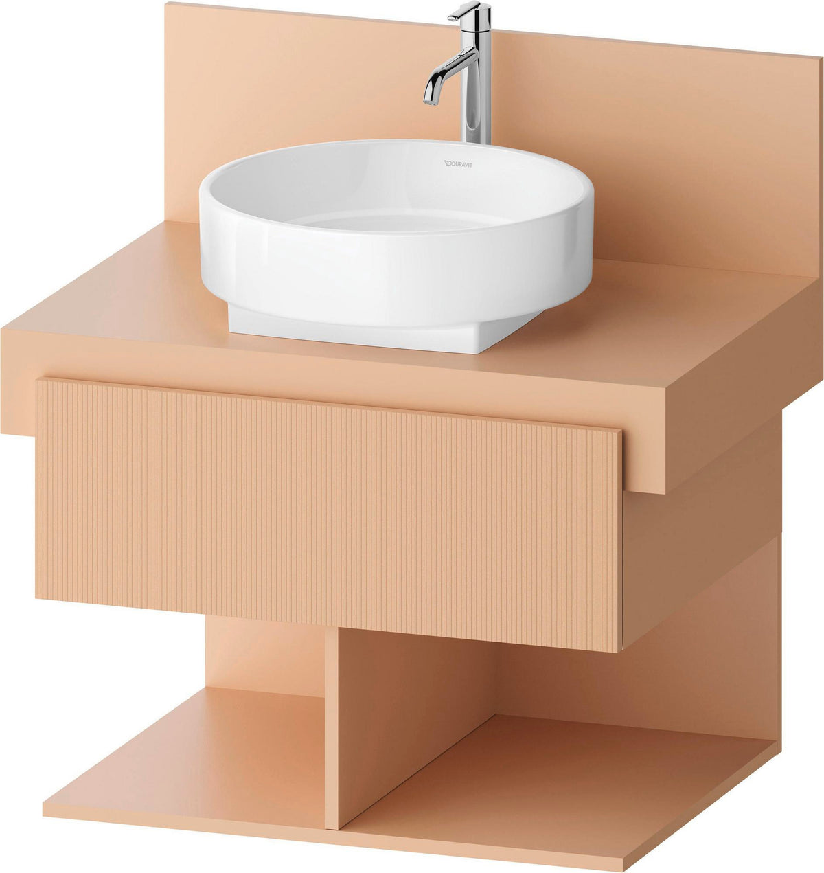 DURAVIT Balcoon Konsolenwaschtischunterbau 700 mm mit 2 offenen Fächern & Push-Open