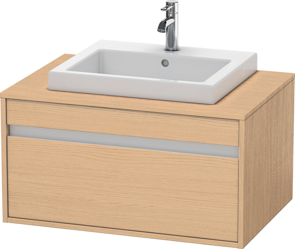 Duravit Ketho Waschtischunterbau 800 mm wandhängend, 1 Auszug, weiß matt – für Einbauwaschtisch