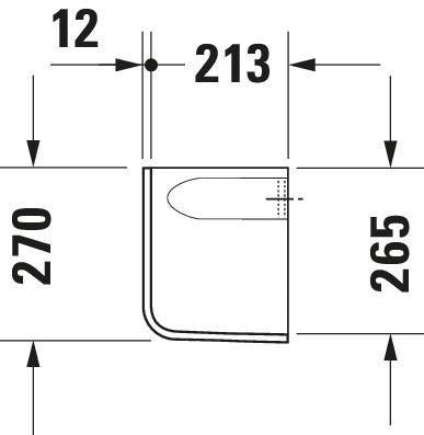 Duravit D-Code Halbsäule aus Sanitärkeramik, weiß, 215 x 213 x 280 mm, für 070545
