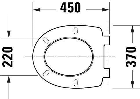 DURAVIT Univavo WC-Sitz Oval Tief 451mm mit Absenkautomatik, Weiß