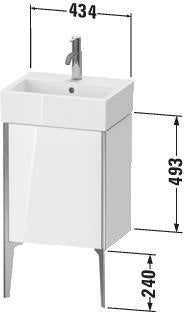Duravit Waschtischunterbau XVIU 493x434x334 mm Pro sw ma TA li ta s-matt